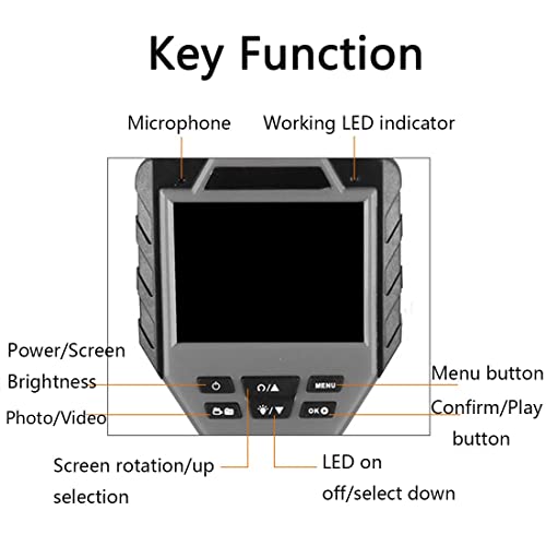 Borescopen Scharnierende Borescope, Twee-weg 175° Steering Industriële draadloze endoscoop, 6mm 1080P HD 3,5" IPS-scherm, met 6 verstelbare LED-lampjes, IP67 waterdichte inspectiecamera - Image 7