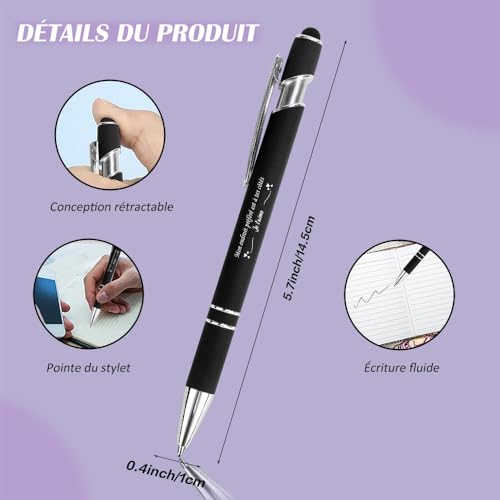 kEUkunHA Idée Cadeau Saint Valentin Femme Homme Cadeau Fete Des Peres Cadeaux Fete Des Meres Merci Noel Petits Avent Amoureux Halloween Paques Idée Stylo Bille pour Couple Copine Copain Sa Femme Mari – vue 2