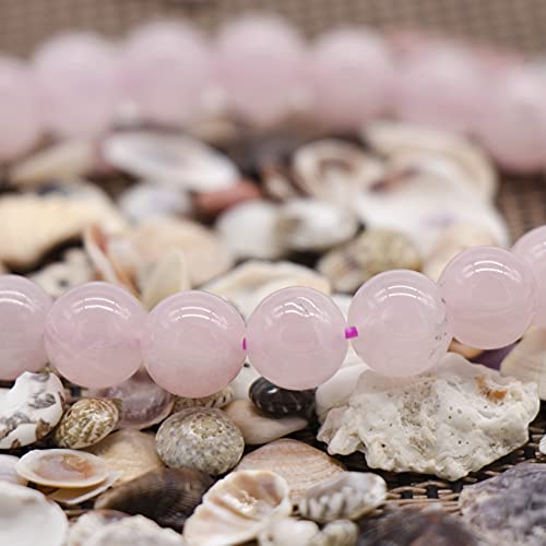 Dazcolo Natural Gemstone Bracelet 7.5 In Stretch Gems Stones 8Mm (0.31") Round | Beads Healing Crystals Quartz | Chakra Bracelet | Y2K | Bracelets For Women Men Girls Gifts (Unisex) (Rose Quartz) #TOP4