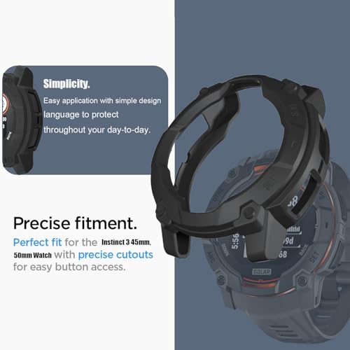 Coque Garmin Instinct 3 50mm antichoc et robuste avec 2 verres trempés - 4