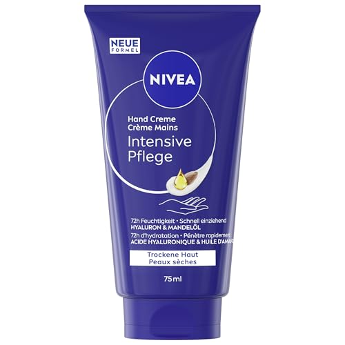 NIVEA Intensive Pflege Hand Creme reichhaltige Hautcreme mit Mandel-Öl für intensive Feuchtigkeit Handpflege mit dem einzigartigen NIVEA Duft (75 ml)