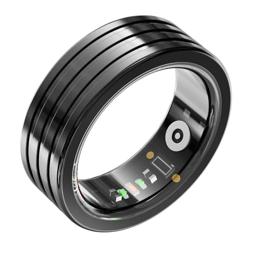 3Plus Loop - Smart Ring - Titanium - No App Subscription - Meditation Coach - Sleep Tracking - Heart Rate - Fitness w/Assisted GPS - Swim 5ATM - Up to 4 Days of Battery Life (Black, US 11)