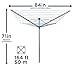 Strata 164 FT Umbrella Clothesline Outdoor - Clothes Line Outdoors Aluminum Frame with Ground Socket - Clotheslines for Outside Laundry Drying, Washing Line for Hanging Clothes, Sheets etc.