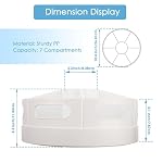 Rotating Art Supply Organizer, 7 Removable Compartments, White - Image 2