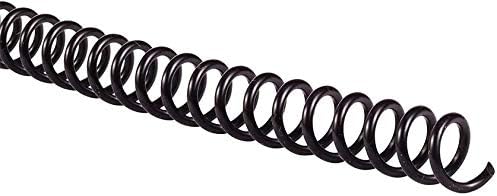 PPE Plastic Binding Spiral Coil, 8mm Diameter, 48 Loops, 4:1 Pitch, Color Coil Black, Pack of 100