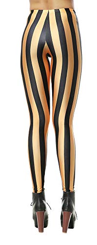 Image of QZUnique Leggings for Women, Halloween Full-Length Printed Legging Footless Elastic Yoga Pants, Regular and Plus Size