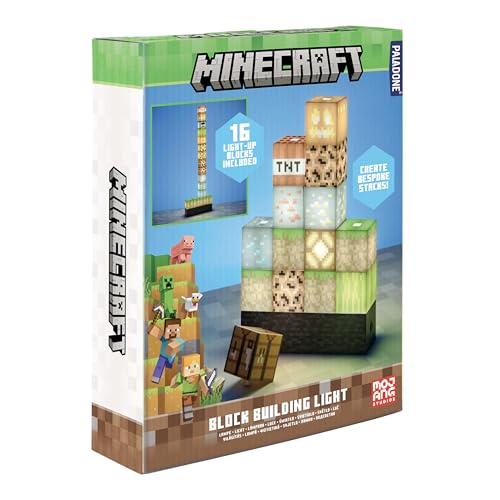 Paladone Minecraft Building Block Night Light – Officially Licensed LED Lamp for Boys’ Bedrooms, Gaming Decor & Gifts – Fun Minecraft Room Accessory by Paladone - Image 9