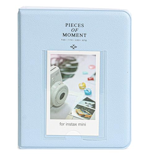 Image of ZENKO 64 Pockets Photo Album for Fujifilm Instant Mini 13 /12 /11 /9 /8 /SE /41 /99 /Evo /Liplay Instant Camera /Mini Link Printer, Polaroid Snap Touch Mint Zip Instant Camera Printer- Pastel Blue