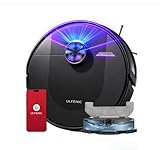 Ultenic Robot Aspirateur Lavage | 8000Pa Puissant Poils d'animaux | Navigation LiDAR | Cartographie 5 Cartes | 180min Autonomie | Silencieux 55dB | HEPA H13 | Alexa/Google