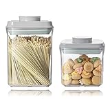 EKORI Milchpulver Aufbewahrungsbox Pulver Spender Aufbewahrung Luftdichte Aufbewahrungsdose und Streichkante Food Storage Container Frischhaltedose Protein-Pulver Kornflakes Nudeln(Set B)