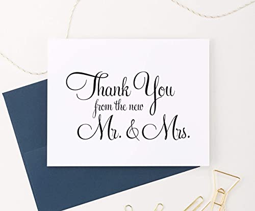 From The New Mr And Mrs Wedding Thank You Cards, Wedding Thank You Notes, Wedding Shower Gift, Set Of 10 Or More Folded Note Cards With Envelopes #TOP1