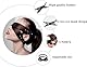 SM Leather Blindfold Eye Mask with Studs Sexy Blindfold Leather Mask Erotic Half Face Mask for Men and Women Sex Mask Sex Toy Extreme Fetish Bondage Sex Toy