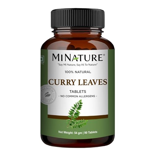 minature Curry Leaves Tablet (Murraya koenigii) | Pure & Natural | Free from Chemical & Preservative| Plant Based Gluten Free |90 Tablet, 45 Days Supply 1000mg