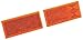 Reflector, Amber, Rectangle, PK2 (7 Pieces)