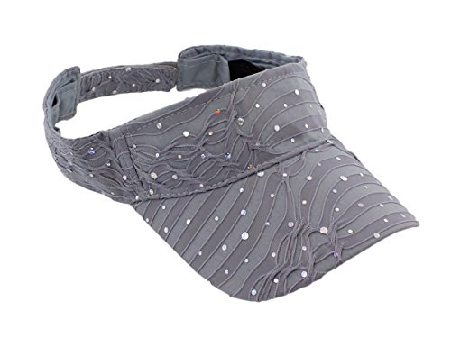 Greatlookz Fashion Glitter Sequin Visor For Ladies, Silver #TOP2