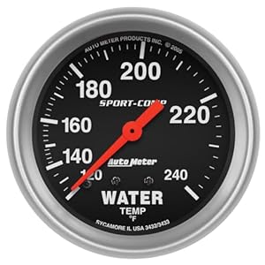 Auto Meter 3432 Sport-Comp Mechanical Water Temperature Gauge