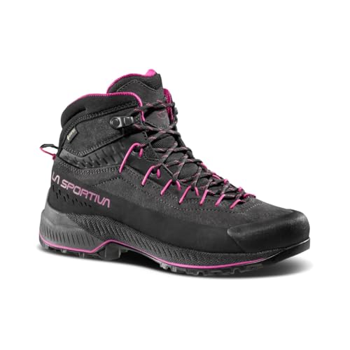 La Sportiva Womens TX4 EVO Mid GTX Approach/Hike Shoes, Carbon/Springtime, 8.5