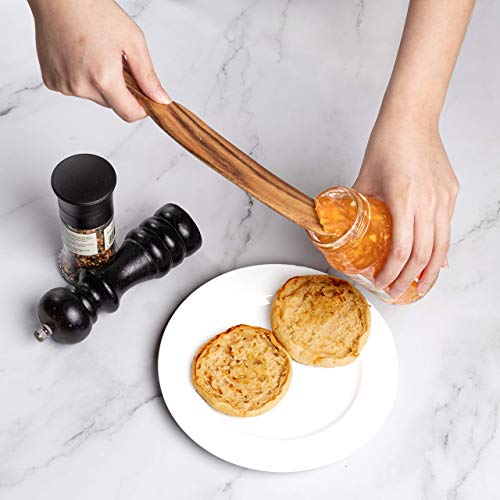 Dan And Cher's Wooden Spurtles - Set Of 5 Pcs Quality Handmade Wood Utensils Set For Cooking Light Yet Durable, Scoop, Stir, Scrap With These Wood Spurtles - Easy To Clean Spatula/Wooden Spurtle Set #TOP5