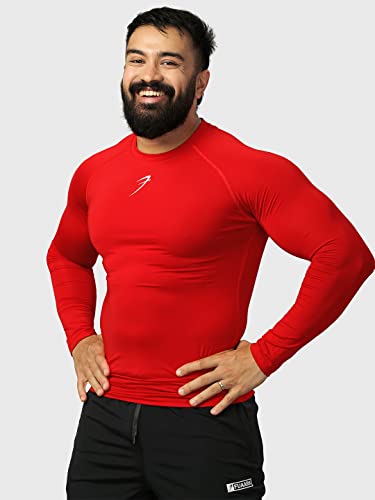 Image of FUAARK Men's Full Sleeve Compression T-Shirt - Athletic Base Layer for Fitness, Cycling, Training, Workout, Tactical Sports Wear