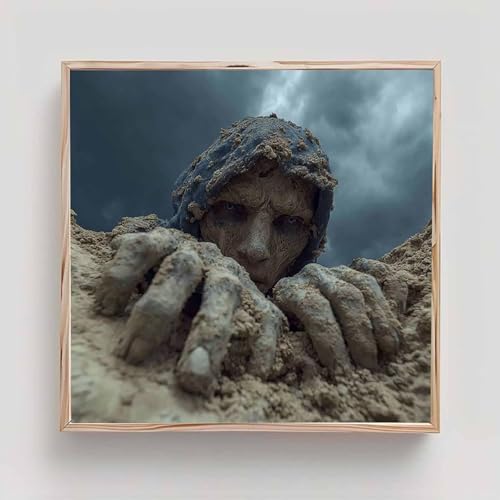 Miedo Diamond Painting Adultos, Zombis Cuadros de Diamantes, 5D Puzzle Diamantes Cuadros en Punto de Cruz Diamond Art Painting Kit, Hobby Ccreativi Adulti, Decoración Pared Hogar 35x35cm ou6-f34