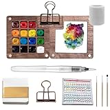 Mini Watercolor Kit, 2025 Upgrade Mini Pocket Watercolor Paint Set Travel, with 24 Color Paints, for Artists, Beginners & Painting Enthusiasts (Wooden- 15 grids + 24 watercolors) Mini Watercolor Kit, 2025 Upgrade Mini Pocket Watercolor Paint Set Travel, with 24 Color Paints, for Artists, Beginners & Painting Enthusiasts (Wooden- 15 grids + 24 watercolors)
