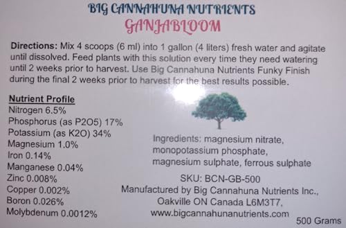 Ganjabloom fertilizante para plantas 500 gramos miniatura 2