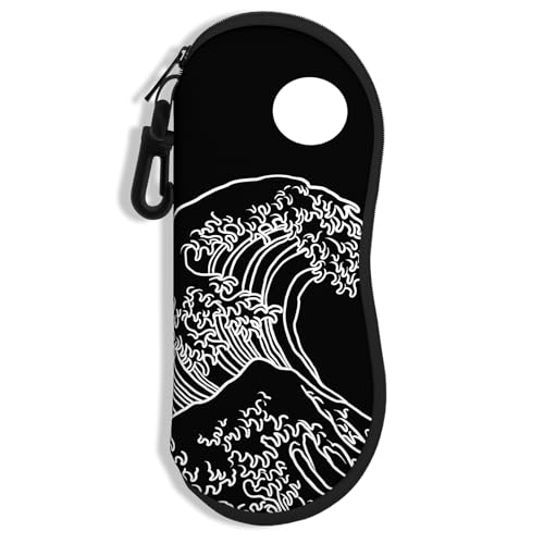 Image of Sunglasses Soft Case, Ultra Light Portable Neoprene Zipper Glasses Case for Men Women