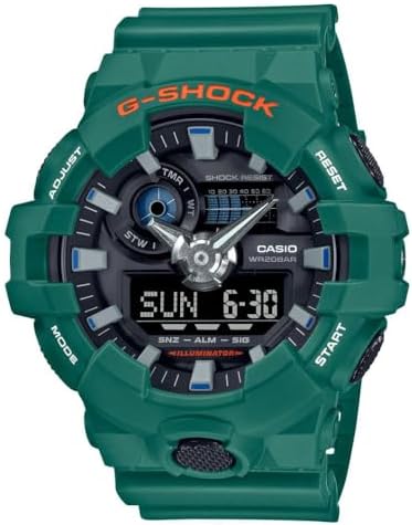 Casio G-Shock Watch - GA-700SC-3ADR Black Dial, Green Band: Buy  