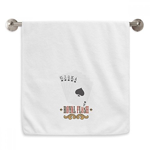 Serviettes moelleuses Spade Royal Flush blanches 13X29 Pouces - 2