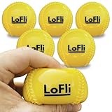 LoFli Limited-Flight Training Baseballs - Regulation Size & Weight, Soft, Safe & Durable - Indoor & Outdoor Practice for Kids & Adults – 6 Pack – Yellow
