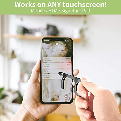 Handy Non-Touch Door Opener,Heavy-Duty Reusable Stylus Keychain Tool - Safe Touch Tool - Germ Key Tool (4 Pack） #TOP2