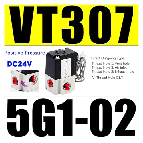 Électrovanne haute fréquence de précision VT307 2 positions CA 220V robuste
