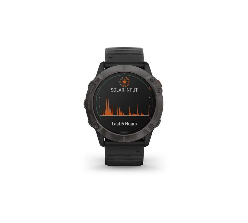Garmin Fenix 6X Saphir Smartwatch Schiefergrau/Schwarz 010-02157-11, Sapphire, Carbon Gray