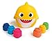 Clementoni- Soft Clemmy-Baby Shark-Secchiello-Set mattoncini Morbidi-Made in Italy, 10 Mesi+, 17427