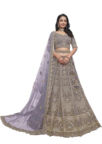 Haut court pour femme Lehenga 11797 imprimé fleurs cachemire violet