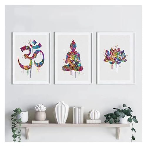 Affiche abstraite fleur de lotus tableau décoration murale moderne