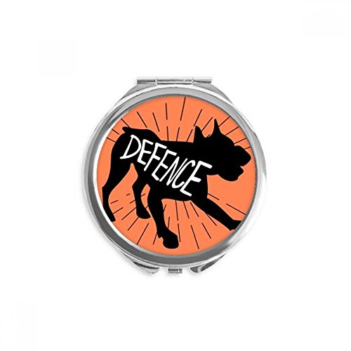 Black Donkey Animal Outline Natural Hand Compact Mirror Round Portable Pocket Glass #TOP16