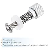 sourcing map CPU Water Cooling Head Screw Iron Fixing Screws with Hexagon Nut Insulation Gasket for PC Computer Water Cooler Block Pack of 2,Silver - Image 4