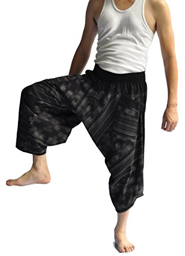 Mens Baggy Yoga Hippie Boho Aladdin Alibaba Harem Pants Black Pants #TOP3