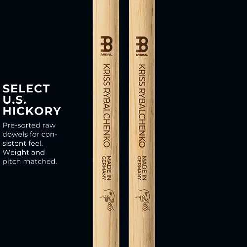 Baquetas Meinl Percussion 5B 6 pares American Hickory miniatura 4