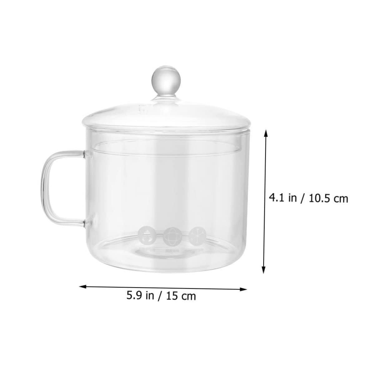 Hitzebeständiger Glas schmortopf mit Deckel Transparenter Kochtopf für Herd und Mikrowelle Großer Glas topf für Suppe Babynahrung und Nudelgerichte Vielseitig Einsetzbar
