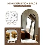 Delma Arched Mirror Full Length,56"x20" Standing Mirror,Large Floor with Stand for Wall Entryway Door Bedroom Bathroom Living Room - Image 3