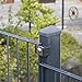 HORI Doppelstabmattenzaun Komplettset I Metallzaun Gartenzaun I Robust und wetterfester Zaun I Höhe 83 cm I Anthrazit I RAL 7016 I mit Klemmhaltern - Zaunlänge 2,5 m