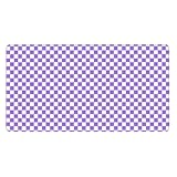 Surface en polyester imperméable : notre tapis de souris à carreaux lilas dispose d'une surface en polyester imperméable, offrant une surface lisse et fiable pour tous les mouvements de votre souris. Idéal pour ceux qui recherchent un tapis de souris facile à nettoyer et à entretenir, ce qui en fait un excellent ajout à vos accessoires de bureau