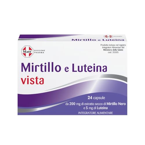 Matt Divisione Pharma Integratore Alimentare Mirtillo e Luteina, 24 Capsule