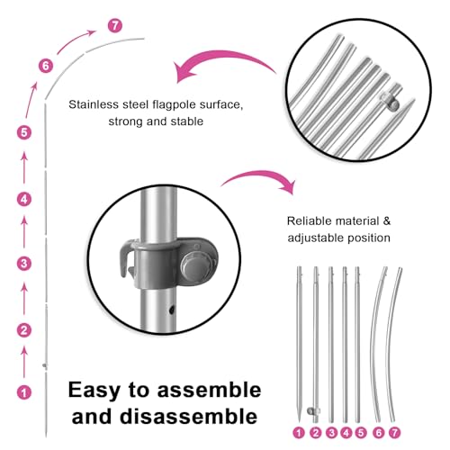 Mini drapeau Swooper beignets mât acier panneau publicitaire dessert QSUM - 4
