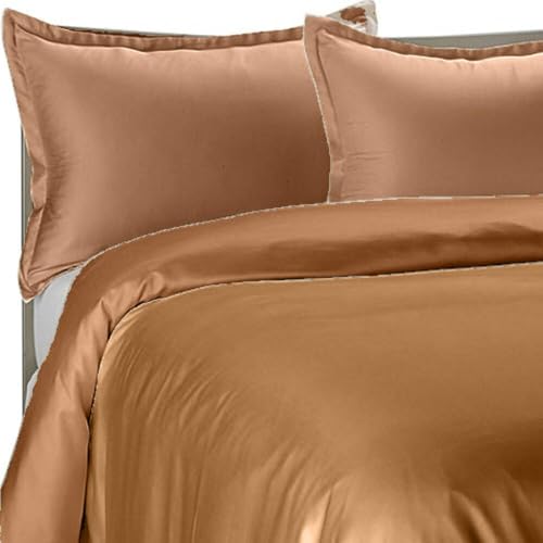 Parure de lit rouge California King en satin de modal doux - 4