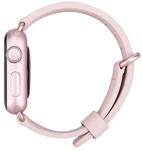 Pulseira De Couro Apple Watch 42mm Com Adaptadores Rose Gold