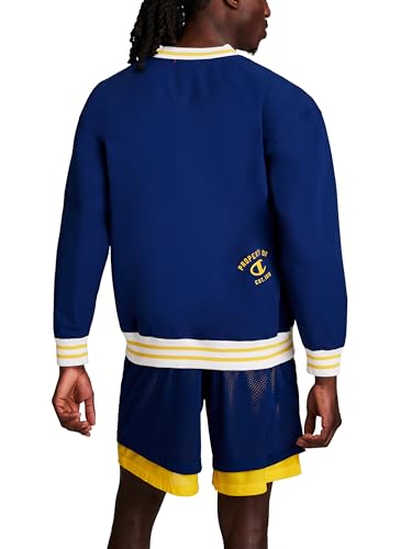 Image of Champion Men's Lightweight V-Neck Woven Pullover, Standard Fit, Script Logo