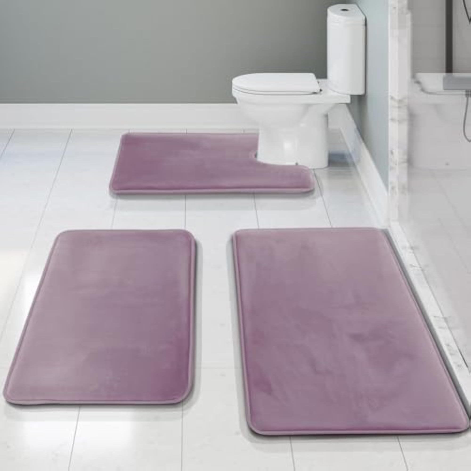 Velvet Non-Slip Bath Mat, Soft Material for Bathroom Use